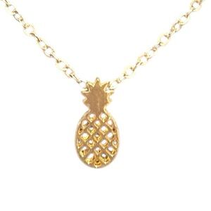 Gold Pineapple Pendant Necklace